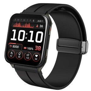 [Lamshaw] for Garmin Venu X1 �X�}�[�g�E�H�b�` �o���h, �X�|�[�c �V���R�� ���� �����x���g �������߃o���h ���C�x���g���� �X�g���b�v Garmin Venu X1 �X�}�[�g�E�H�b�`�p (�u���b�N, 24mm)