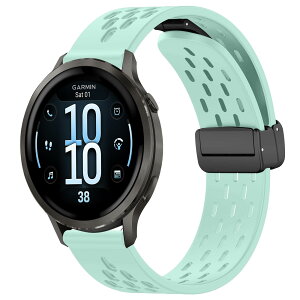 SumNeol �o���h Garmin(�K�[�~��) Venu 4 41mm/Venu 3S 41mm/2S/Forerunner 265S/255S/255S Music/Vivoactive 4S 40mm/Vivomove 3S 39mm/Active S/Move 3S �Ή� �����o���h �V���R���f�� ���C�o�b�N�� �}�O�l�b�g���o�b�N�� �ւ��x