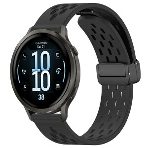 SumNeol �o���h Garmin(�K�[�~��) Venu 4 41mm/Venu 3S 41mm/2S/Forerunner 265S/255S/255S Music/Vivoactive 4S 40mm/Vivomove 3S 39mm/Active S/Move 3S �Ή� �����o���h �V���R���f�� ���C�o�b�N�� �}�O�l�b�g���o�b�N�� �ւ��x