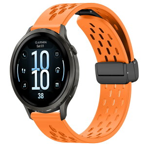 SumNeol �o���h Garmin(�K�[�~��) Venu 4 41mm/Venu 3S 41mm/2S/Forerunner 265S/255S/255S Music/Vivoactive 4S 40mm/Vivomove 3S 39mm/Active S/Move 3S �Ή� �����o���h �V���R���f�� ���C�o�b�N�� �}�O�l�b�g���o�b�N�� �ւ��x