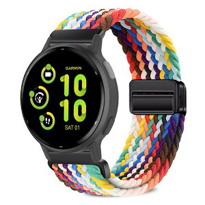 [VanHooc] 20mm �o���h Garmin Forerunner 570 42mm/Vivoactive 6/Approach S44/S50/Forerunner 165�Ή� �i�C���� �u���C�f�b�h �ґg �L�k�� �}�O�l�b�g �o�b�N�� �ʋC�� ��� ���C�o�b�N�� ���i�K���� �\�t�g �X�|�[�c