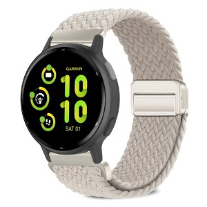 [VanHooc] 20mm �o���h Garmin Forerunner 570 42mm/Vivoactive 6/Approach S44/S50/Forerunner 165�Ή� �i�C���� �u���C�f�b�h �ґg �L�k�� �}�O�l�b�g �o�b�N�� �ʋC�� ��� ���C�o�b�N�� ���i�K���� �\�t�g �X�|�[�c