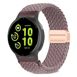 [VanHooc] 20mm �o���h Garmin Forerunner 570 42mm/Vivoactive 6/Approach S44/S50/Forerunner 165�Ή� �i�C���� �u���C�f�b�h �ґg �L�k�� �}�O�l�b�g �o�b�N�� �ʋC�� ��� ���C�o�b�N�� ���i�K���� �\�t�g �X�|�[�c