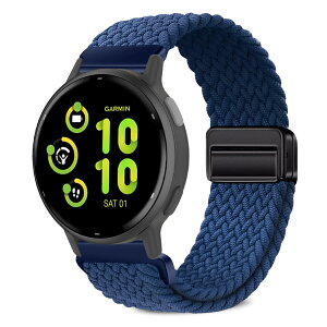 [VanHooc] 20mm �o���h Garmin Forerunner 570 42mm/Vivoactive 6/Approach S44/S50/Forerunner 165�Ή� �i�C���� �u���C�f�b�h �ґg �L�k�� �}�O�l�b�g �o�b�N�� �ʋC�� ��� ���C�o�b�N�� ���i�K���� �\�t�g �X�|�[�c