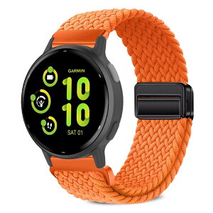 [VanHooc] 20mm �o���h Garmin Forerunner 570 42mm/Vivoactive 6/Approach S44/S50/Forerunner 165�Ή� �i�C���� �u���C�f�b�h �ґg �L�k�� �}�O�l�b�g �o�b�N�� �ʋC�� ��� ���C�o�b�N�� ���i�K���� �\�t�g �X�|�[�c