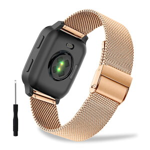 [LuFiYa] 20mm �o���h Garmin Vivoactive 6/5/Forerunner 570 42mm/Forerunner 165/165 Music�Ή� ���v�o���h �X�e�����X�� �X�g���b�v �N���V�b�N �����o���h �r���v�x���g �R���p�`�u�� Garmin Approach S50/S44/Venu Sq 2 /Ve