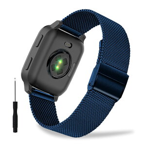 [LuFiYa] 20mm �o���h Garmin Vivoactive 6/5/Forerunner 570 42mm/Forerunner 165/165 Music�Ή� ���v�o���h �X�e�����X�� �X�g���b�v �N���V�b�N �����o���h �r���v�x���g �R���p�`�u�� Garmin Approach S50/S44/Venu Sq 2 /Ve
