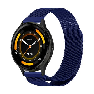 �o���h 22mm For Garmin Venu 3/2/Vivoactive 4/Forerunner 265/Redmi Watch 5 Lite/Active/Xiaomi Watch S3 �Ή� �����o���h �X�e�����X�� �}�O�l�b�g �x���g ���߉\ ������� �i�u���[�j
