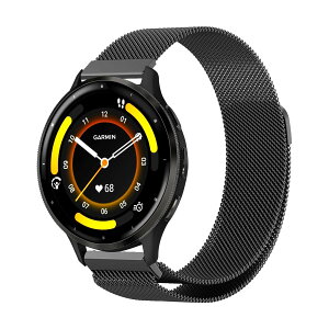 �o���h 22mm For Garmin Venu 3/2/Vivoactive 4/Forerunner 265/Redmi Watch 5 Lite/Active/Xiaomi Watch S3 �Ή� �����o���h �X�e�����X�� �}�O�l�b�g �x���g ���߉\ ������� �i�u���b�N�j