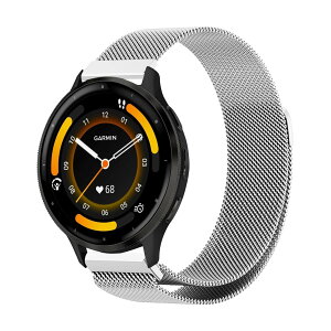 �o���h 22mm For Garmin Venu 3/2/Vivoactive 4/Forerunner 265/Redmi Watch 5 Lite/Active/Xiaomi Watch S3 �Ή� �����o���h �X�e�����X�� �}�O�l�b�g �x���g ���߉\ ������� �i�V���o�[�j