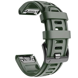 for Garmin Fenix 5s/Fenix 6s/Fenix 7s ���v�o���h �����x���g�V���R�[���S�� �r���v�X�g���b�v �h�� 20mm for FGarmin Fenix 6s pro/Fenix 5s plus �Ή� (amy green)