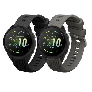 kwmobile 2x �����o���h Garmin Forerunner 165 / Forerunner 165 Music �Ή� �x���g - �V���R���o���h �\�t�g TPU �ϋv�� ���F/�O���[