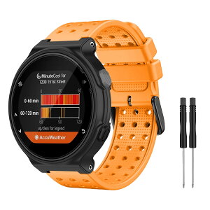 [LanQii] �o���h �p�� Garmin Forerunner 220 230 235 235lite 630 620 735 735xt / �p�� Garmin approach S20 S5 S6 �Ή� �V���R���o���h �y�_��E�ϖ��ՁE�ϋv���z �X�|�[�c�o���h ���v�o���h �I�����W�F