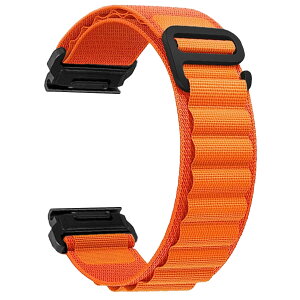 [YOCAHU] Quick Fit 26 mm �o���h �����p for GARMIN(�K�[�~��) Tactix 7 Pro Fenix 7 x 5 x+6 x Pro Watch�CSport Loop/Alpine Loop 26 mm�i�C�������X�g�o���h��Fenix 33 HRMK 2 Delta Enduro 12 �ɓK���Ă��� (Orange)