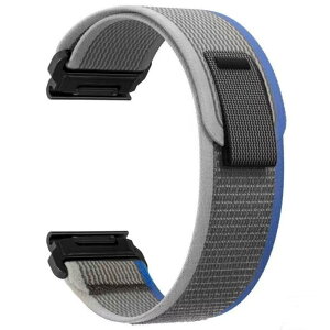 [YOCAHU] Quick Fit 26 mm �o���h �����p for GARMIN(�K�[�~��) Tactix 7 Pro Fenix 7 x 5 x+6 x Pro Watch�CSport Loop/Alpine Loop 26 mm�i�C�������X�g�o���h��Fenix 33 HRMK 2 Delta Enduro 12 �ɓK���Ă���(Blue grey)