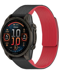 26mm �o���h Garmin Fenix/Quatix/Tactix/EPIX/Instinct/Enduro �Ή� ���C�V���R�� �x���g �}�O�l�b�g �_�炩�� �h�� �y�� �����^ �X�|�[�c�X�g���b�v �K�[�~�� Descent/COROS VERTIX2 �p �u���b�N ���b�h