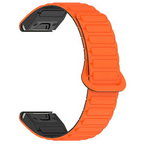 for Garmin�K�[�~�� Fenix 7X Pro/8 51mm �o���h �x���g �����o���h �V���R�� �}�O�l�b�g�Œ� �ȒP���� Instinct 2X/3 50mm/Epix Pro 51mm/Fenix 7X/6X/Enduro3/2�Ȃǂ��Ή� ���͎��� �ւ��x�� �݊��i �A�N�Z�T���[ (