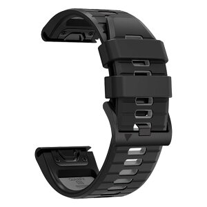 YOCAHU QuickFit 26 mm �ւ��o���h for Fenix 7X 6X Pro 5X Plus GARMIN Enduro 2/Descent MK2i /MK3i 51 mm/Tactix 7Pro/Epix Pro 51 mm �\�t�g�V���R���e�[�v (black-gray)