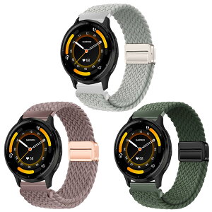 [SUGARJAR] �y3�{�Z�b�g�z �҂ݍ��݃X�g���b�v Garmin Venu 3/2�AVivoactive 4(45mm),Forerunner 255/265�A22mm �i�C�����X�g���b�v�Ή� �L�k���̂���}�O�l�b�g���o�b�N���A�ʋC���Ƒϋv���� ���߉\�A�j��