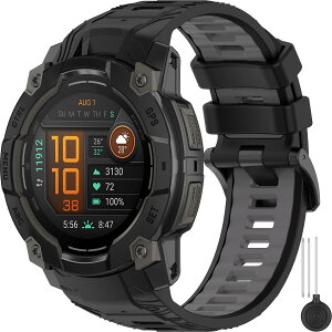 �Ή� Garmin Instinct 3 �V���R�[���o���h 2�F �^���^�C�v �y�� �\�t�g�x���g �ʋC�� �h���h�� �A�E�g�h�A �ϏՌ� �X�|�[�c���[�v �j�����p �_�� �K�[�~���C���X�e�B���N�g 3 50mm �݊��� �u���b�N