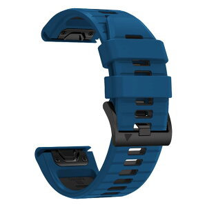 YOCAHU QuickFit 26 mm �ւ��o���h for Fenix 7X 6X Pro 5X Plus GARMIN Enduro 2/Descent MK2i /MK3i 51 mm/Tactix 7Pro/Epix Pro 51 mm �\�t�g�V���R���e�[�v (Sapphire blue-black)
