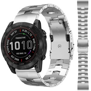 ���������o���h �Ή�Garmin TACTIX 7/ DELTA/Enduro/Garmin Enduro2/Garmin Fenix 7X/6x pro/6x/5x/5x plus 26mm���������o���h Garmin Fenix 7X �����o���h ���� �����X�e�����X�o���h �X�e�����X ���߉\ �r�W�l�X�� �i