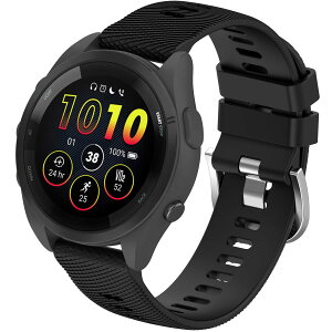 [GYOKUYU] �o���hFor Garmin�i�K�[�~���j Venu4 41MM/Venu 3S/Forerunner265S/Forerunner255S music �V���R�� �K�[�~�� 18mm �����o���h ���߉\ �x���g �V���v���ȃf�U�C�� �\�t�g �����x���g�i�u���b�N�b18mm�Ή�