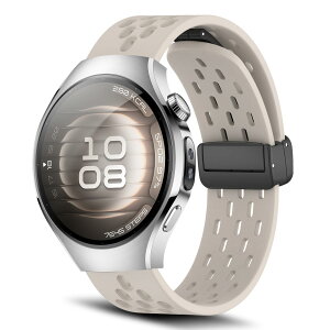 [RoSoki] 18mm �o���h Huawei Watch GT 6/GT 5/GT 4 41mm / Huawei Watch 5 42mm /GT 5 Pro 42mm / Garmin Venu 4/Venu 3S 41mm / Forerunner 265S �Ή� �V���R���� �}�O�l�b�g�t�� �X�|�[�c�o���h �ւ��X�g���b�v �����x���g �_�炩