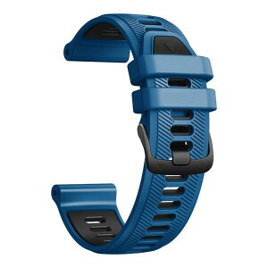 YOCAHU QuickFit 22 mm �ւ��o���h for Garmin Forerunner 965 955, 945, 935 �Ȃ񂵂V���J�Q��Fenix 7�AFenix 6 GPS�AFenix 5 Plus�X�}�[�g�E�H�b�`�̌����\�o���h (Sapphire blue-black)