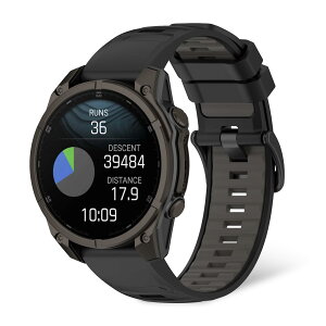 For Garmin Fenix 8 51mm/Epix Pro 51mm/Fenix 7X/Fenix 7X pro �o���h �V���R���� �����x���g YANMONGI �ʋC �_�炩�� �h�� �y�� �ϏՌ� �h�� �j�����p �H��s�v�i�u���b�N/�O���[�j