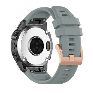 RosMank 20mm Quickfit �E�H�b�`�o���h Garmin Fenix 8 AMOLED 43mm/7S Pro/7S/6S Pro/6S/5S/5S Plus �Ή��AApproach S70 42mm/Instinct 2S/Descent Mk3s �p�V���R�������p�X�g���b�v, �O���[
