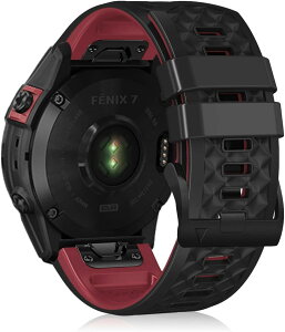 YOCAHU 22mm �ėp �Ή� Garmin Fenix 8 47mm/epix Pro 47mm/Fenix 5/6/7/5 Plus/6 Pro/Forerunner 955/945/935/Approach S60/S62/Instinct/Instinct 2 �o���h �N�C�b�N�t�B�b�g �V���R�[���� �����p �����H��t��(black/brown)