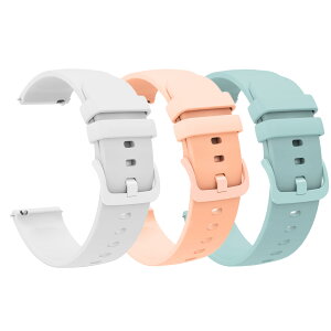 Lamshaw for VENU 3S�o���h, �V���R�� �����o���h �x���g Garmin Venu 3S 41mm / Venu 2S / Forerunner 265S / Forerunner 255S / 255S Music/Rey/Vivomove 3S / Captain Marvel �X�}�[�g�E�H�b�`�ɑΉ� (�z���C�g�{�s���N�{�O���[��