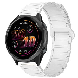 [Lamshaw] for Garmin Forerunner 570 �}�O�l�b�g�o���h,20mm 22mm �V���R�� ���� �����o���h �������ߒ��ȒP ���C�x���g�_�炩 �y�� �������X�g���b�v �Ή� Garmin Forerunner 570 �X�}�[�g�E�H�b�` (�z���C