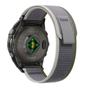 RosMank 22mm Quickfit �i�C�����o���h Garmin Fenix 8 Fenix E 47mm/7 Pro/7/6 Pro/6 �Ή��AEpix/Approach S70 47mm/MARQ/Instinct 2/Forerunner 965/Descent G1 �p�\�t�g���[�v�����X�g���b�v �O���[���O���[