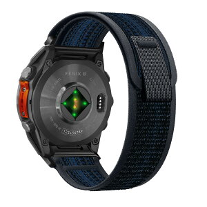 RosMank 26mm Quickfit �i�C�����o���h Garmin Fenix 8 AMOLED 51mm/7X Pro/7X/6X Pro/6X �Ή��AEnduro 3/Descent Mk3i/Instinct 2X/Tactix 7/Quatix 7X �p�\�t�g���[�v�����X�g���b�v �u���b�N�u���[