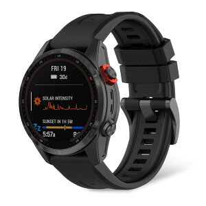 For Garmin Enduro 3/Fenix 8 51mm/instinct 2X/Fenix 7X �o���h �V���R���� �����x���g YANMONGI �ʋC �_�炩�� �h�� �y�� �ϏՌ� �h�� �j�����p�i�u���b�N�j
