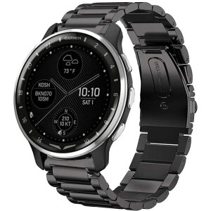 Lamshaw �o���h �Ή� Garmin D2 Air, �X�e�����X ���^�� �x���g �����o���h �Ή� GARMIN(�K�[�~��) D2 Air X10 GPS �X�}�[�g�E�H�b�` (�u���b�N)
