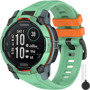�Ή� Garmin Instinct E �V���R���o���h �^�� �\�t�g �h�� �`���[�W�t���[ �K�[�~���C���X�e�B���N�g E �݊��� �X�|�[�c �j�����p �����ȒP �A�E�g�h�A �K�[�~�� Instinct E 45mm �x���g �ΐF�{�I����