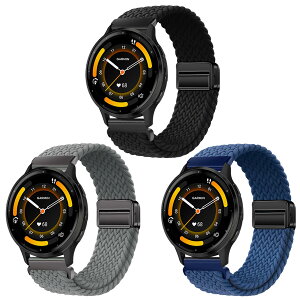 [SUGARJAR] �y3�{�Z�b�g�z �҂ݍ��݃X�g���b�v Garmin Venu 3/2�AVivoactive 4(45mm),Forerunner 255/265�A22mm �i�C�����X�g���b�v�Ή� �L�k���̂���}�O�l�b�g���o�b�N���A�ʋC���Ƒϋv���� ���߉\�A�j��