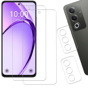 HKKAIS OPPO A3 5G �t�B�����y2+2 ���Z�b�g�z ���{���Ɏq�̗p OPPO A3 5G �p �K���X�t�B���� �J�����t�B���� ���� �K���X �t����� �ی�t�B����