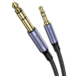 MOSWAG �I�[�f�B�I�ϊ��P�[�u�� 3.5mm�A3.5mm to 6.35mm�X�e���I �I�[�f�B�I�ϊ��P�[�u�A ���������P�[�X�ƃi�C�����҂�TRS�I�[�f�B�I�ϊ��P�[�u�� �A�Ή� �X�}�[�g�t�H�� PC/iPod/CD�v���[���[ �X�s