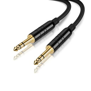 �o�����X�P�[�u�� CableCreation 6.35mm 1/4 TRS to 6.35mm 1/4 TRS�o�����X�X�e���I�I�[�f�B�I�P�[�u�� �I�X�iM�j to �I�X�iM�j 1.8 M/�u���b�N