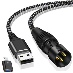 USB to XLR �����ϊ��P�[�u�� 2M USB A - XLR �I�X�o�̓X�e���I �P�[�u�� �Ή� Windows�APC�A���b�v�g�b�v�ȂǁA�f�X�N�g�b�v�A���v�A�X�s�[�J�[�A�~�L�T�[ �R���\�[���ȂǗp