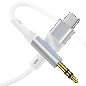 kigpozi USB Type-C to 3.5mm AUX�P�[�u�� DAC���� �n�C���]���� �J�[���R�[�h�� �L�k���� 0.3-1.2m �^�C�vc �I�[�f�B�I�ϊ� 3.5mm �ϊ� �^�C�vc iPhone17/16�V���[�Y Samsung S24/S23�V���[�Y �Ή� ���y��p(�ʘb�s