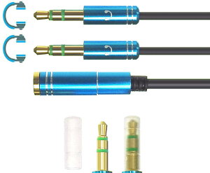 SC-1 ANE �C���z���X�v���b�^�[ �I�[�f�B�I���z�P�[�u�� 1m(100cm) �����b�L [�X�e���I�~�j3.5mm 3�ɃI�X×2]����[�X�e���I�~�j3.5mm 3�Ƀ��X×1] �C���z�� �w�b�h�z�� PC RCA AUX �~�L�V���O ���� ���z ��