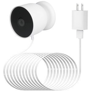 wochel Google Nest Cam(�o�b�e���[)�Ή��d���P�[�u�� 30�t�B�[�g/9.1m �h���A�E�g�h�A�P�[�u�� �l�X�g�J�������p���I�ɏ[�d���܂� (�z���C�g)