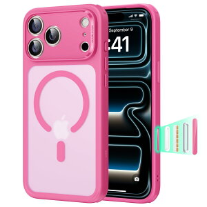 ESR iPhone 17 Pro �P�[�X 3�{�ČRMIL�K�i MagSafe�Ή� �J�����{�^���t�� �����ӂ���17Pro�p �t���X�g�s���N