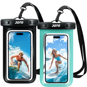 JOTO �h���P�[�X 2���Z�b�g �X�}�z�p IPX8�F��iPhone17/16/15/14/13/12 Pro Max Galaxy S24/S23 Ultra Pixel 8 Pro �Ή� 7�C���`�܂� �w��F�ؑΉ� ���C �C �v�[�� �ނ� �A�E�g�h�A ��|���� -�u���b�N�E�O���[��