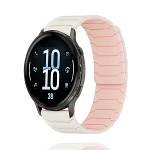 AnnTec For Garmin Forerunner 70 / 170/ 170 Music / 570 42mm / Garmin Approach J1 43mm / S50 / S44 / S42 / Vivoactive 6 / 5 �o���h �����x���g �ւ��x���g 20mm �o���h �V���R���� �}�O�l�b�g�N���X�v �����o���h �X�|�[�c�o